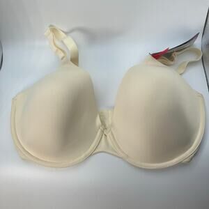 Maidenform T-Shirt Bra 34DD Cream‎ Lightly Lined Underwire Everyday Style 07959